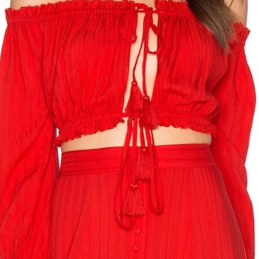Majorelle Sangria top in red